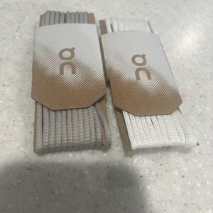 On Running Men's Gray and White laces 2 pairs